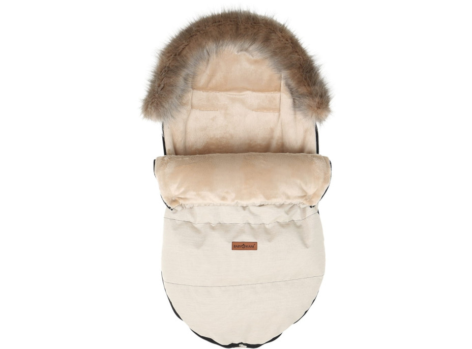 Dětský fusak do kočárku BABYMAM Premium - světle béžový