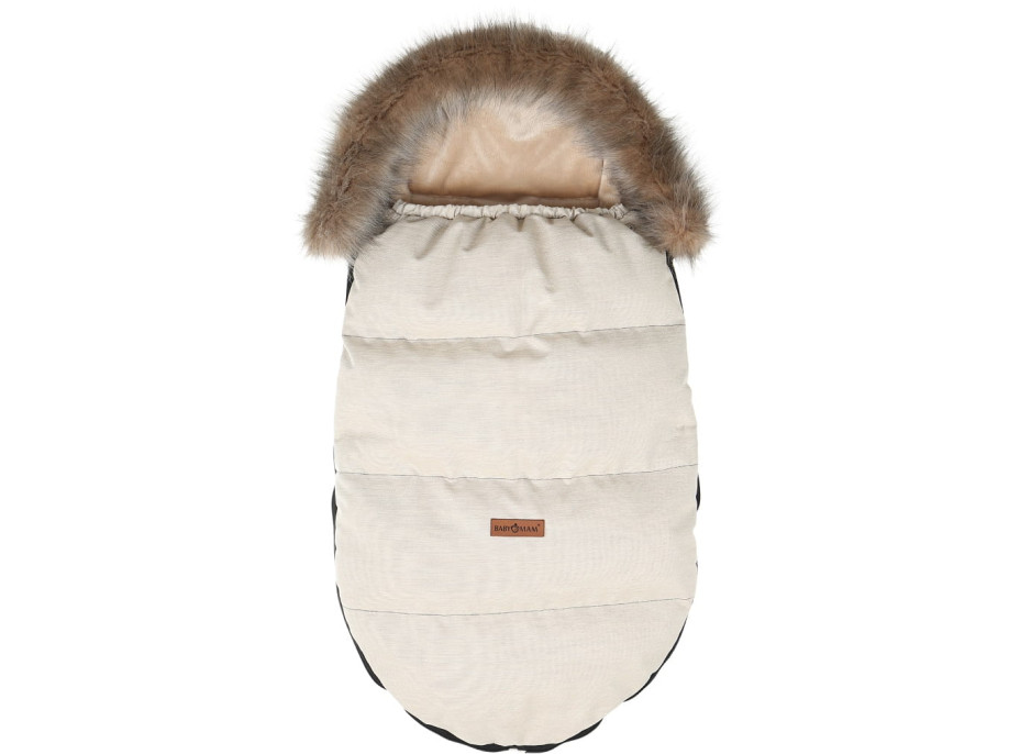 Dětský fusak do kočárku BABYMAM Premium - světle béžový