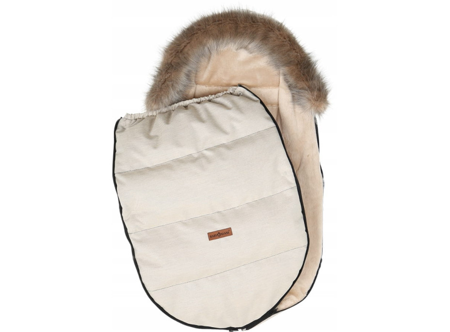 Dětský fusak do kočárku BABYMAM Premium - světle béžový