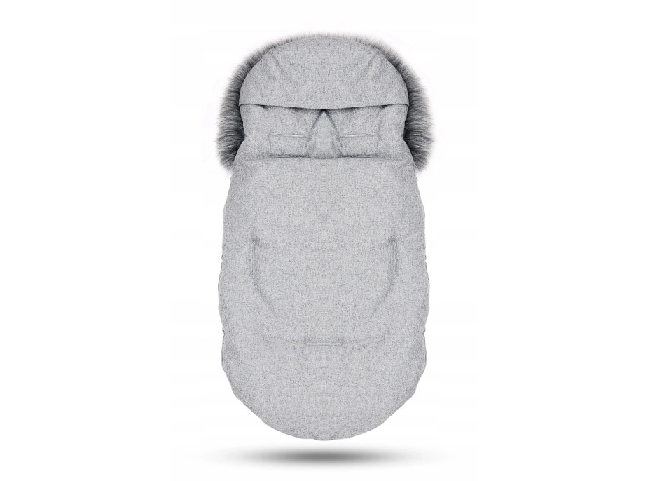 Dětský fusak do kočárku BABYMAM Premium - světle šedý melange