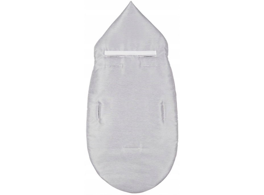 Dětský fusak s kapucí BABYMAM Soft Nature - světle šedý melange/šedá minky