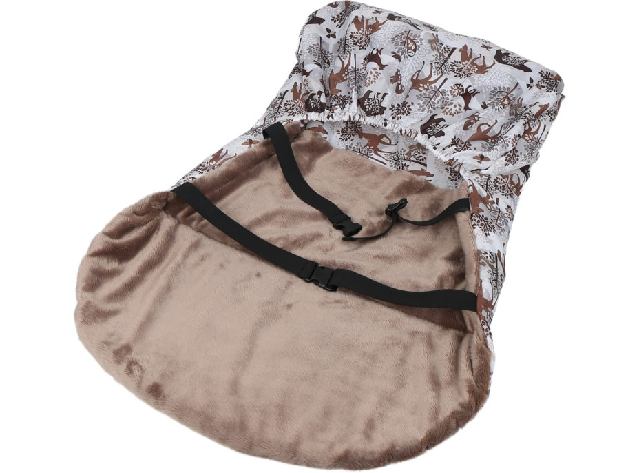 Dětský fusak na sportovní kočárek BABYMAM - Zimní les/cappuccino