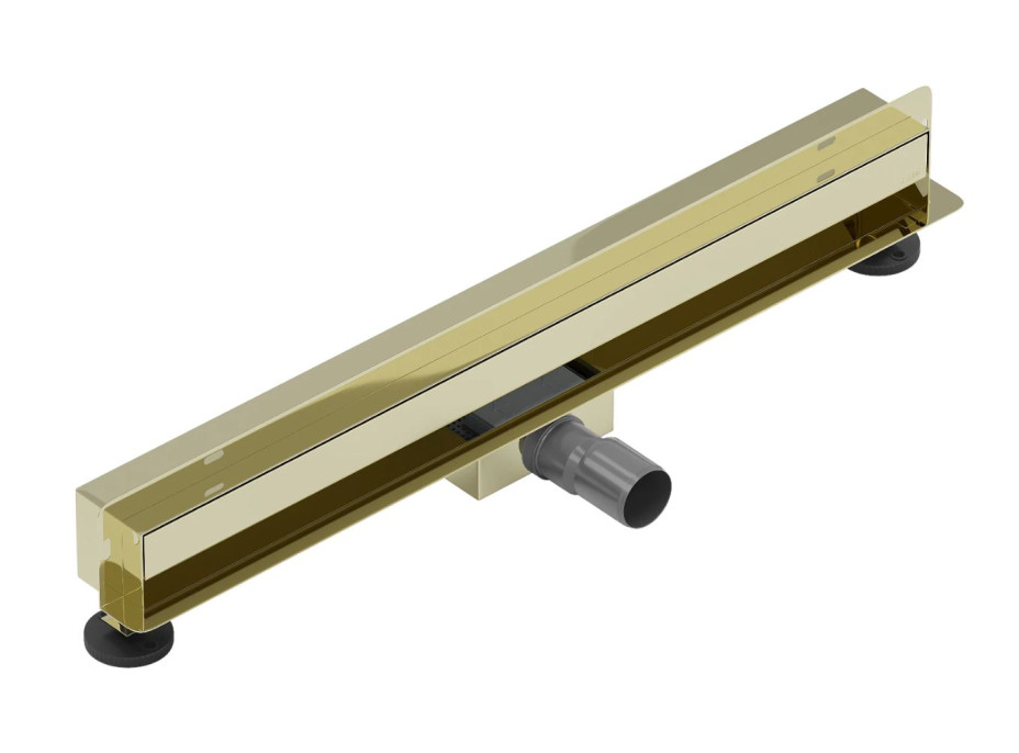 Sprchový žlab do stěny MEXEN FLAT WALL 2v1 - zlatý, 1530060, 60 cm
