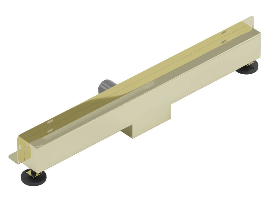 Sprchový žlab do stěny MEXEN FLAT WALL 2v1 - zlatý, 1530060, 60 cm