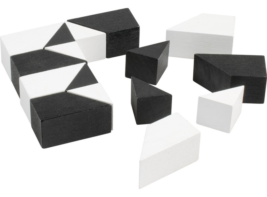 Detoa Hlavolam Tangram černobílý