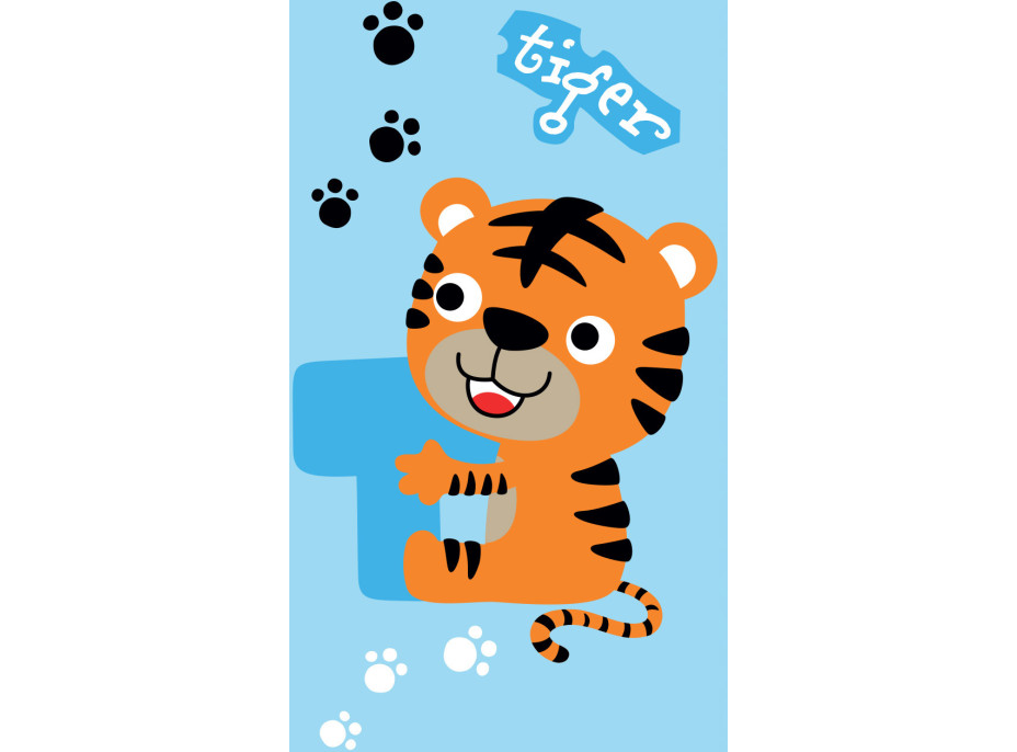 Dětský bavlněný ručník KIDS 30x50 cm - Tygřík