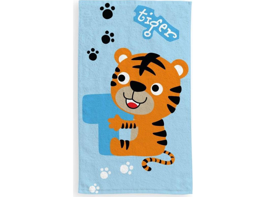 Dětský bavlněný ručník KIDS 30x50 cm - Tygřík