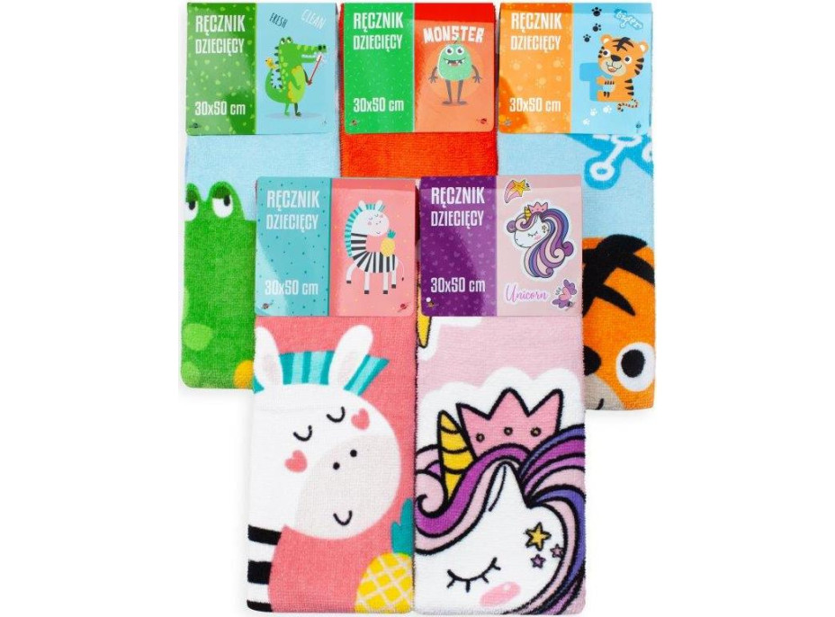 Dětský bavlněný ručník KIDS 30x50 cm - Tygřík