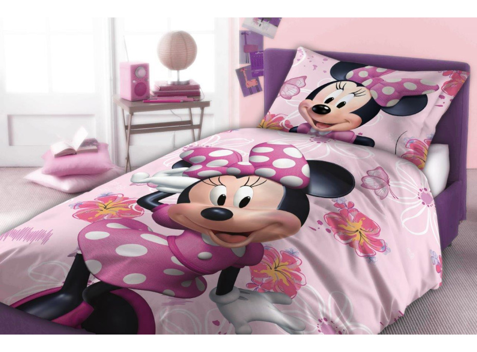 Dětské bavlněné povlečení MINNIE - 160x200 cm