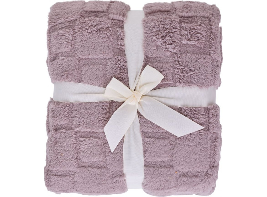 Deka přehoz CUBE 150x200 cm - starorůžová