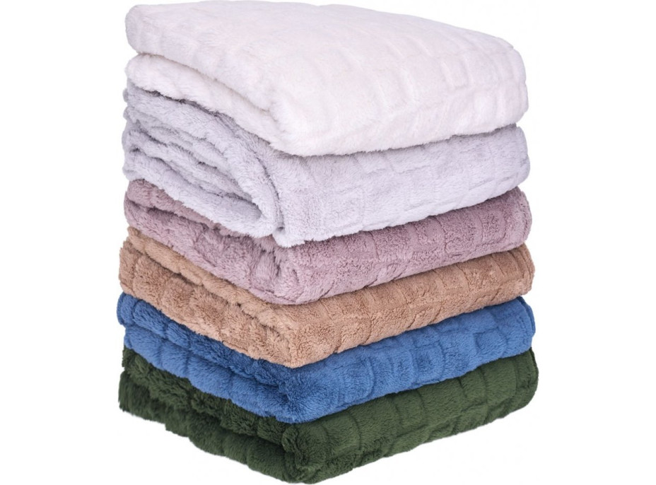 Deka přehoz CUBE 150x200 cm - starorůžová