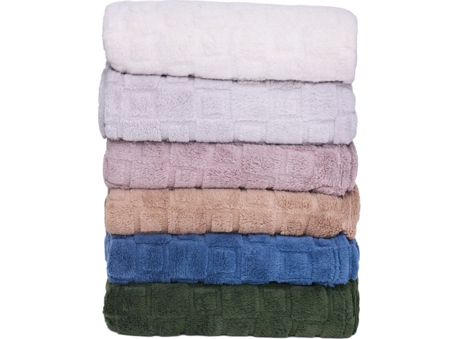 Deka přehoz CUBE 150x200 cm - starorůžová