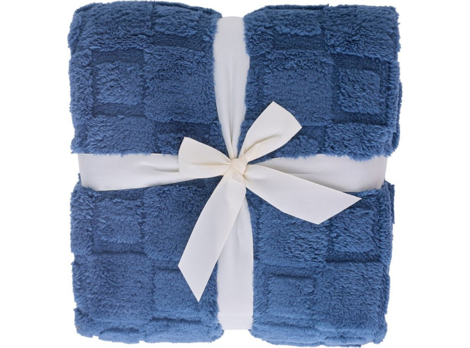 Deka přehoz CUBE 150x200 cm - modrá