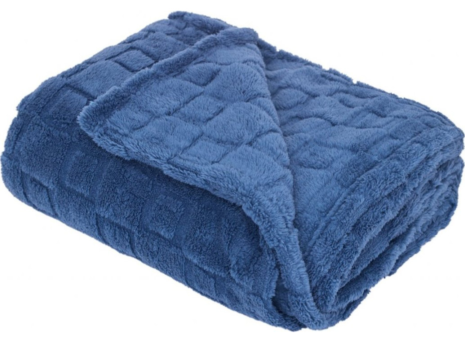Deka přehoz CUBE 150x200 cm - modrá