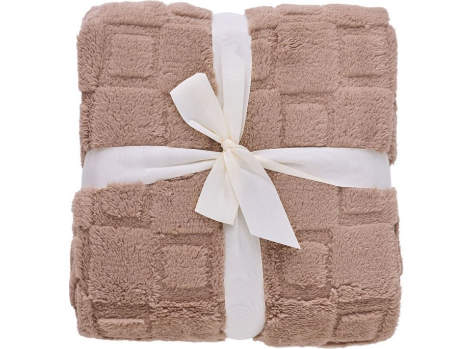 Deka přehoz CUBE 150x200 cm - mocca