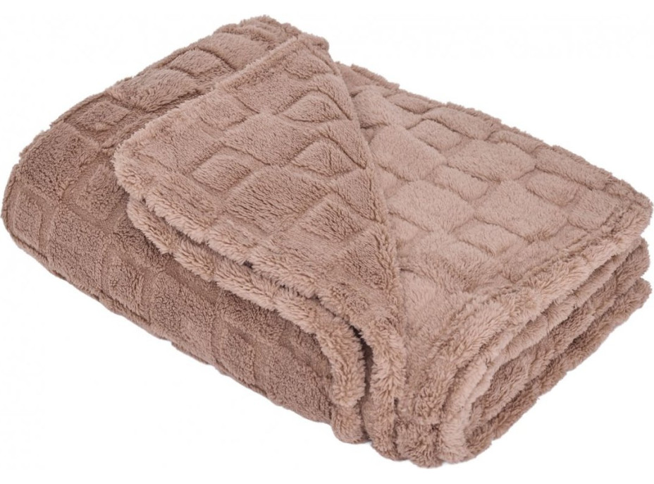 Deka přehoz CUBE 150x200 cm - mocca