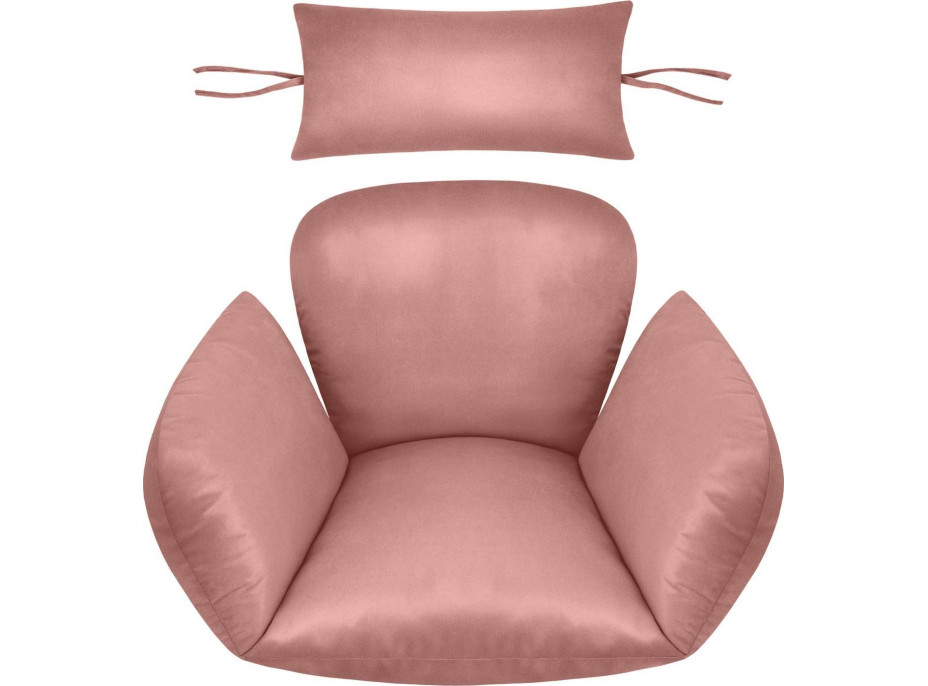 Sedací polštář PRIMA Velvet do závěsného houpacího křesla - růžový