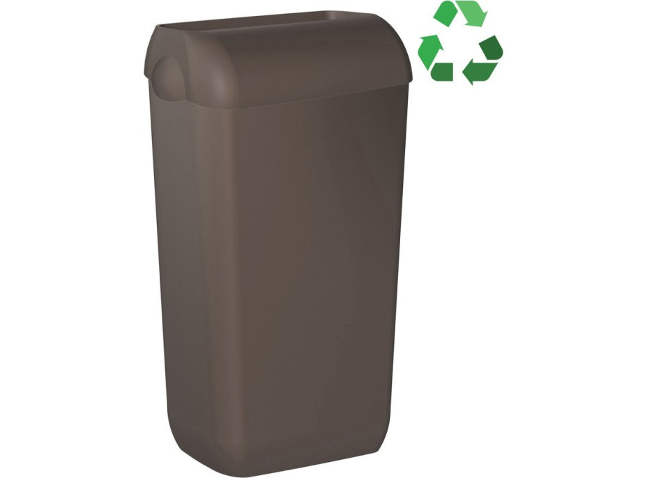 MARPLAST ECOLORED odpadkový koš nástěnný s víkem 23l, ABS, Soft Touch, hnědá A74020DB