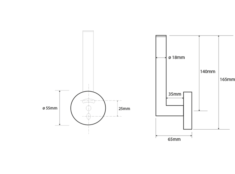 Sapho X-ROUND COPPER držák toaletního papíru rezervní, měď mat XR701PG