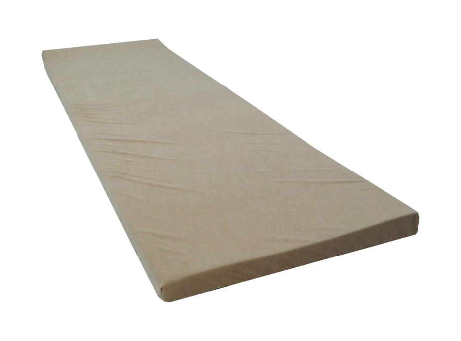Cestovní turistická prošívaná matrace 198x60x5 cm - tmavě béžová