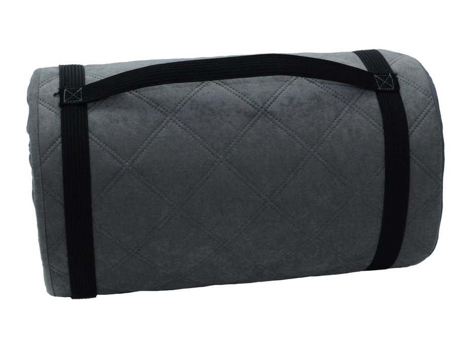 Cestovní turistická prošívaná matrace 198x60x5 cm - šedá