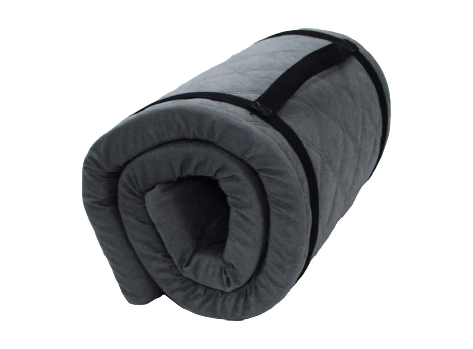 Cestovní turistická prošívaná matrace 198x60x5 cm - šedá