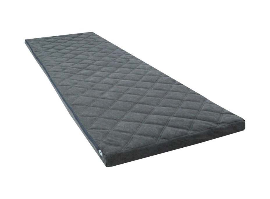 Cestovní turistická prošívaná matrace 198x60x5 cm - šedá