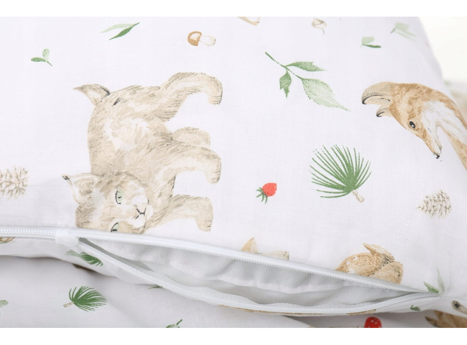 Dětské bavlněné povlečení do postýlky 120x90 cm BABYMAM PREMIUM - Lesní zvířátka