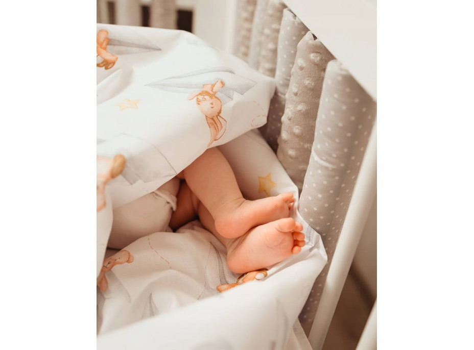 Dětské bavlněné povlečení do postýlky 120x90 cm BABYMAM PREMIUM - Let vlaštovkou
