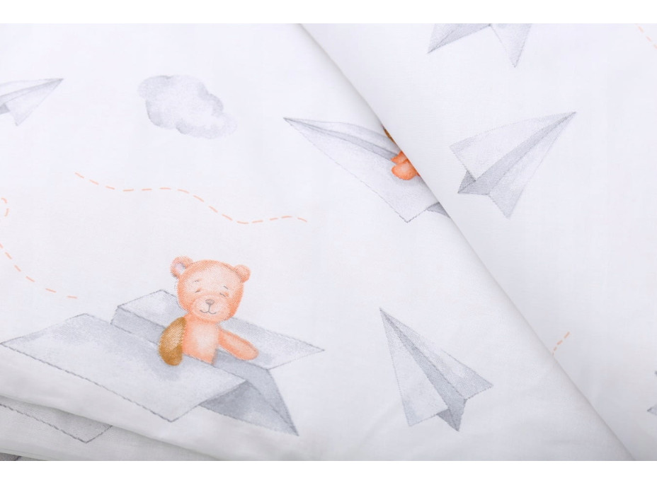 Dětské bavlněné povlečení do postýlky 120x90 cm BABYMAM PREMIUM - Let vlaštovkou