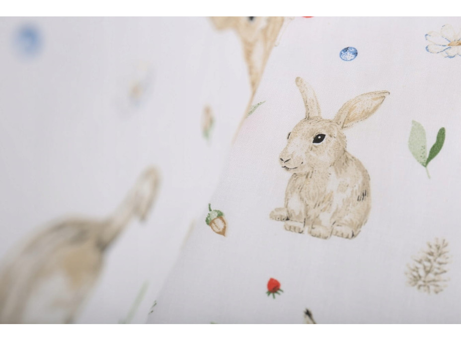 Dětské bavlněné povlečení do postýlky 135x100 cm BABYMAM PREMIUM - Lesní zvířátka