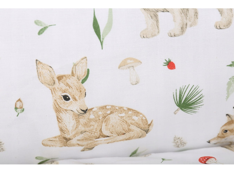 Dětské bavlněné povlečení do postýlky 135x100 cm BABYMAM PREMIUM - Lesní zvířátka