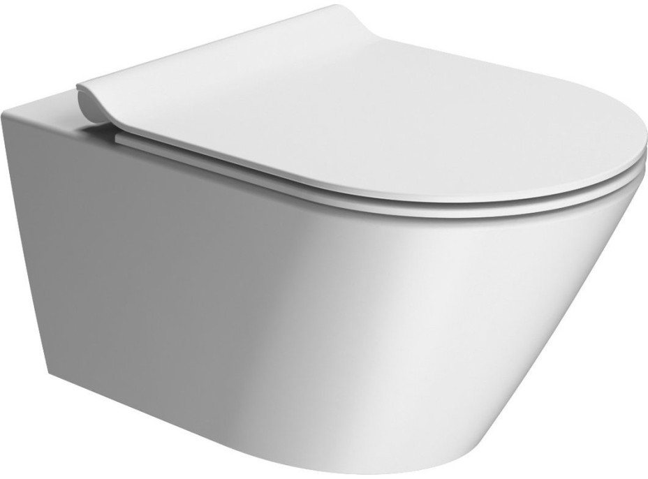 GSI KUBE X závěsná WC mísa, GeniusFlush, 36x55cm, bílá dual-mat 941309