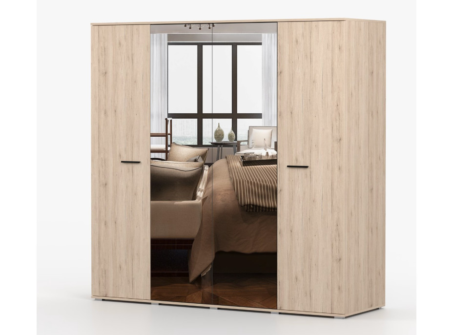 Šatní skříň BENNY 200 - dub sanremo