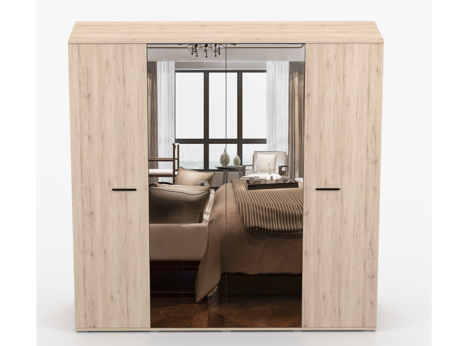 Šatní skříň BENNY 200 - dub sanremo