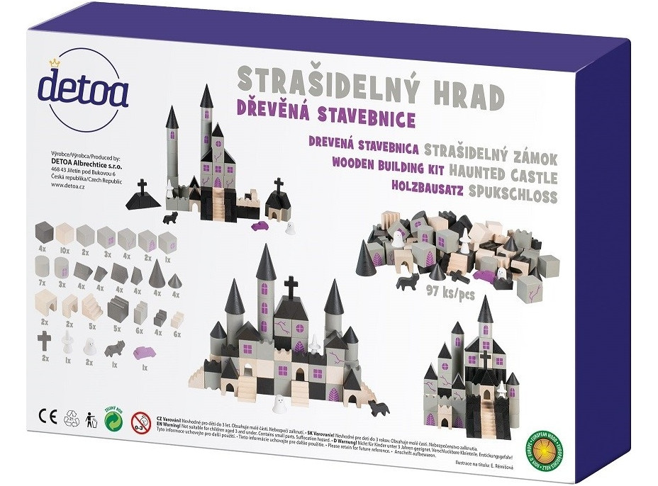 Detoa Dřevěná stavebnice Strašidelný hrad