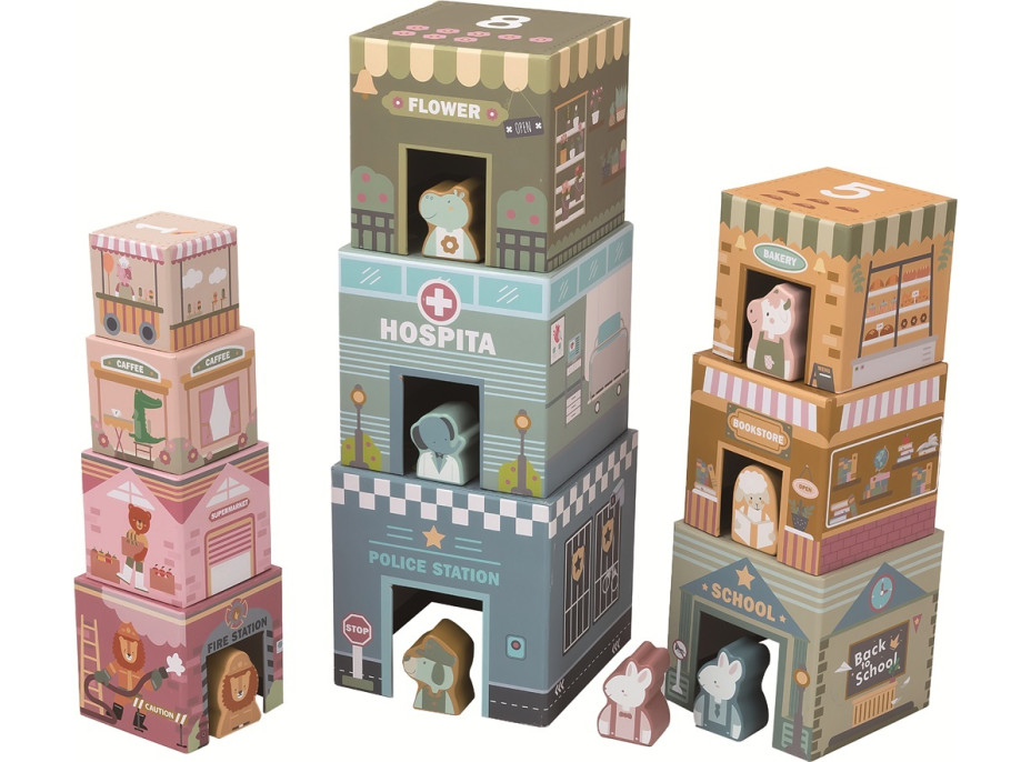 2Kids Toys Skládací věž z kostek City