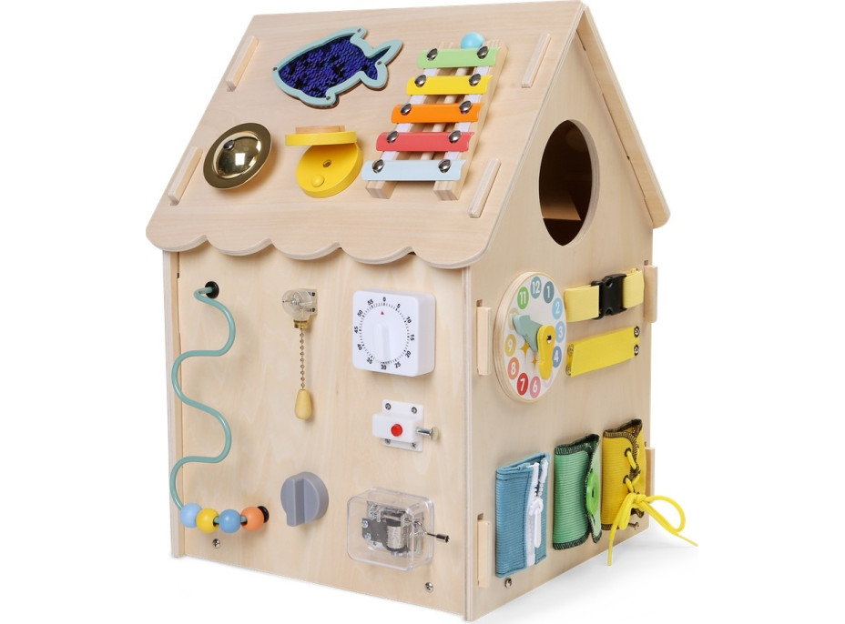 2Kids Toys Activity board Domeček přírodní