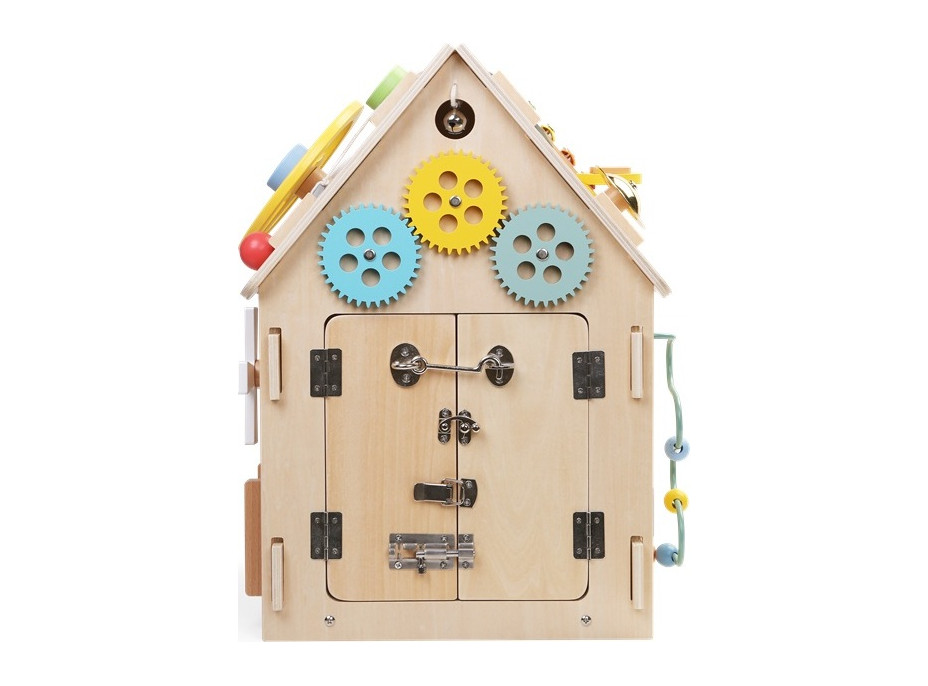 2Kids Toys Activity board Domeček přírodní