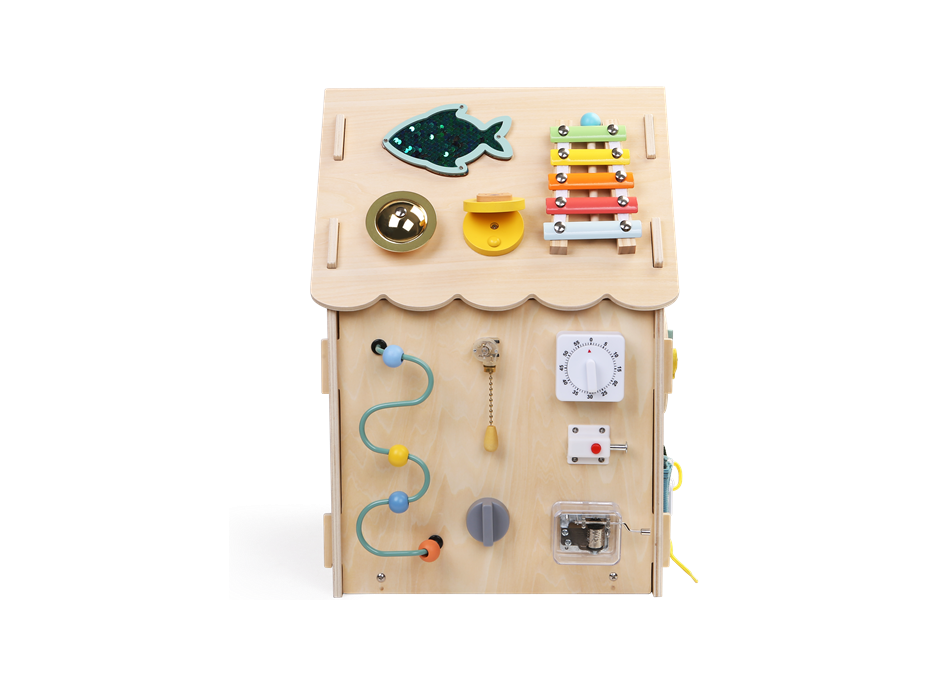 2Kids Toys Activity board Domeček přírodní