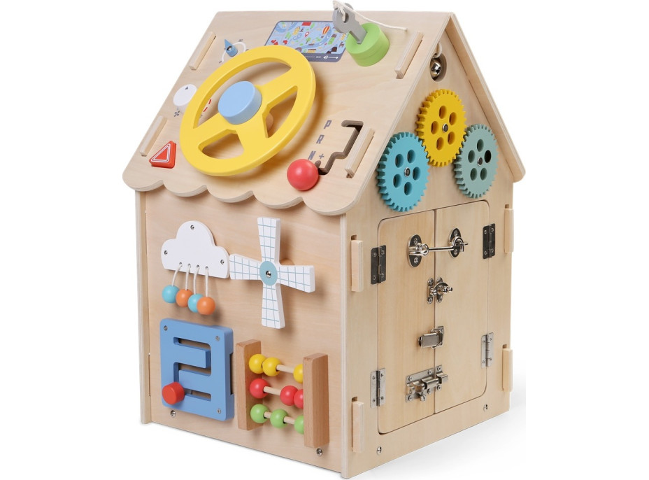 2Kids Toys Activity board Domeček přírodní