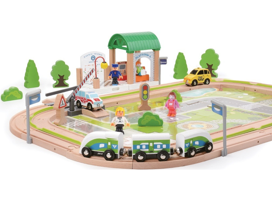2Kids Toys Vláčkodráha Vesnice 110 dílů