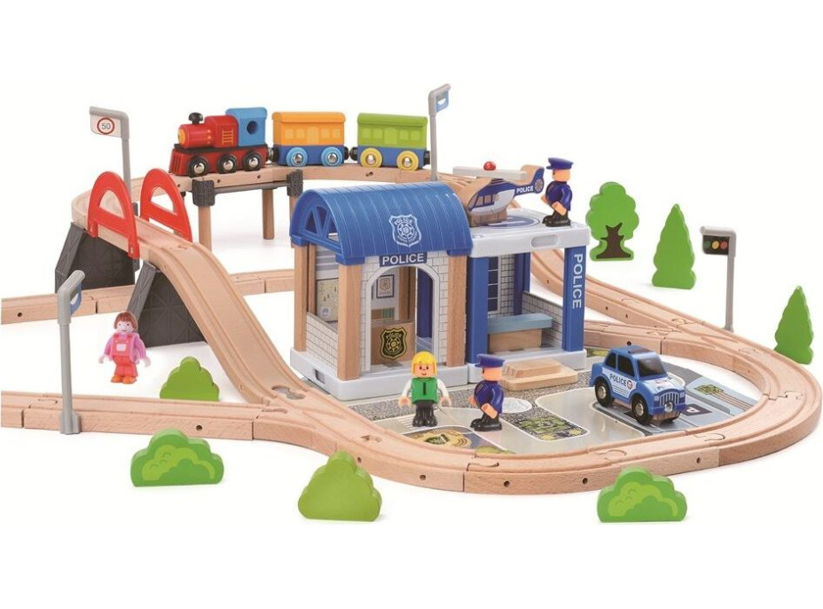 2Kids Toys Vláčkodráha Město a Vesnice 200 dílů