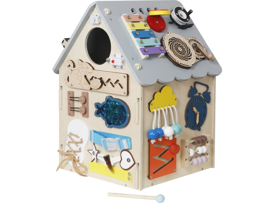 2Kids Toys Activity board Domeček šedý