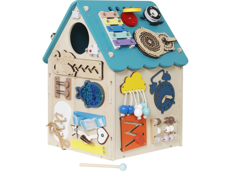 2Kids Toys Activity board Domeček tyrkysový