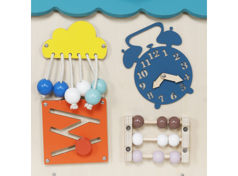 2Kids Toys Activity board Domeček tyrkysový
