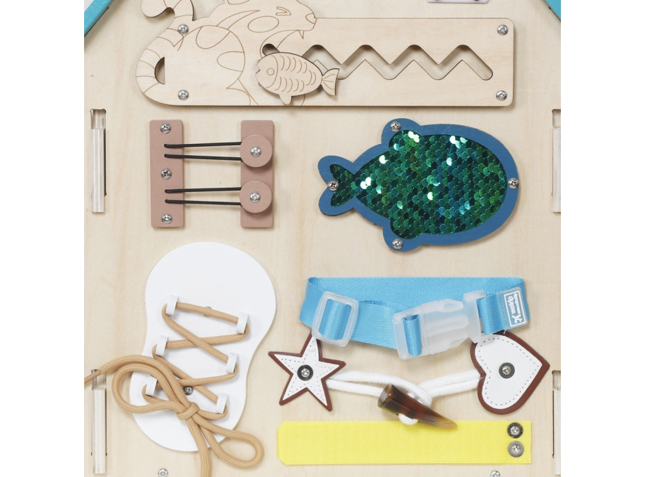 2Kids Toys Activity board Domeček tyrkysový