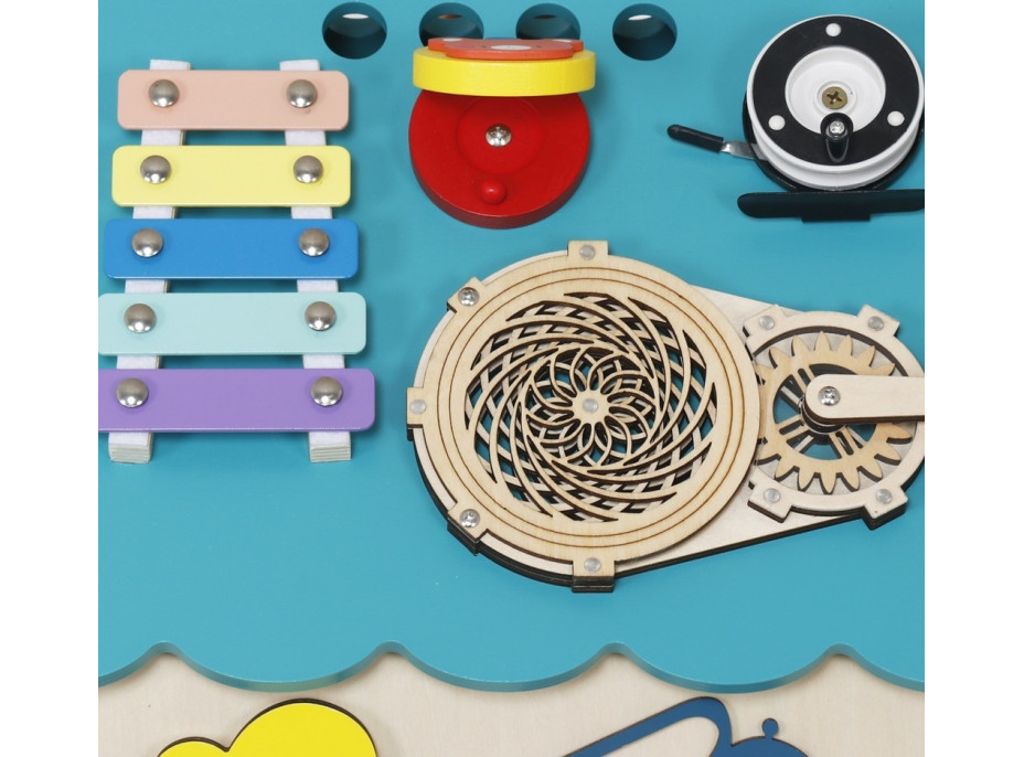 2Kids Toys Activity board Domeček tyrkysový
