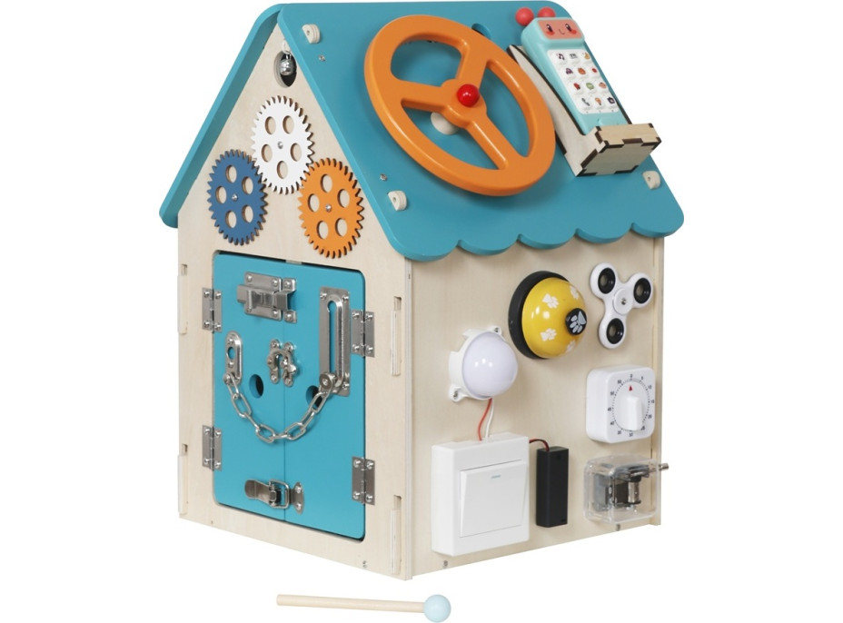 2Kids Toys Activity board Domeček tyrkysový