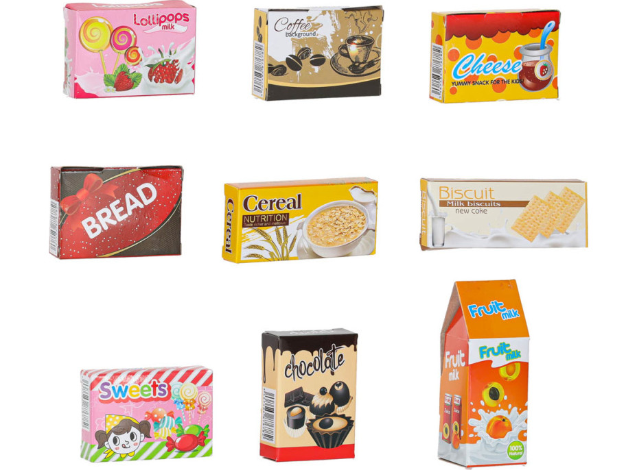 Pokladna v supermarketu s vozíkem - bílá/červená